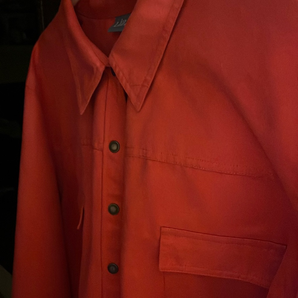 Coral snap front shirt size 2X